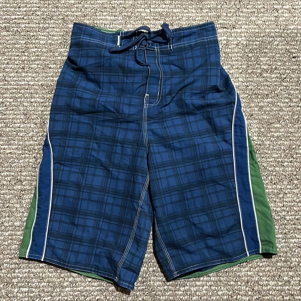Youth OP Swim-trunks NWT Size: L Color: Blue/Green